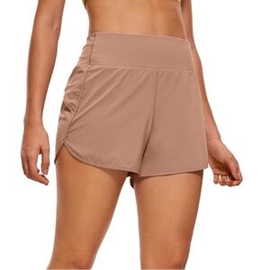 CRZ YOGA Tan Athletic Shorts Relaxed Fit Lightweight Size XL 14